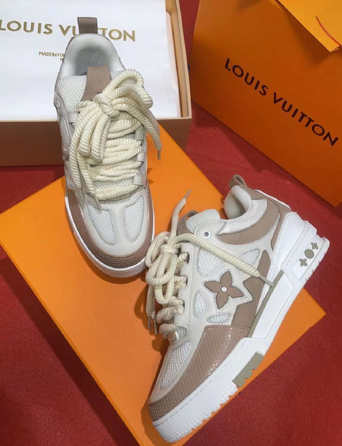 LV Skate Sneaker Beige